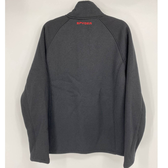 Spyder Mens Black Red Stellar Jacket Sherpa Lined Bonded Fleece NEW Small - Picture 3 of 11